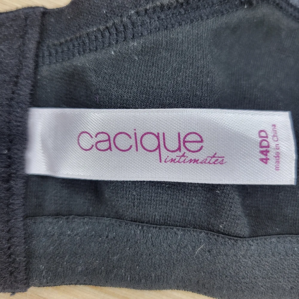 Cacique Lane Bryant Black Lightly Lined Full Coverage Bra - 44DD